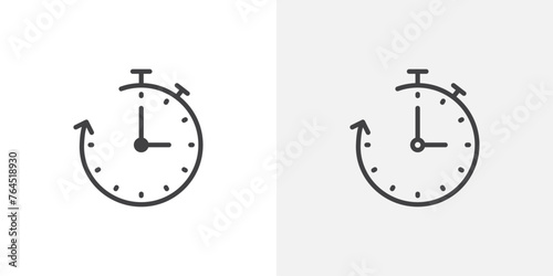 Fasting Time Indicators for Ramadan. Duration and Countdown of Fasting Period Symbols