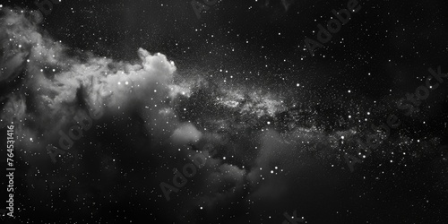 A stunning black and white photo of the night sky, perfect for various projects