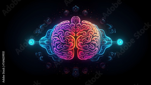 Technology Digital Brain Close-up
