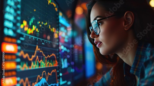 : In the finance sector, a data scientist is applying complex algorithms to analyze market trends 