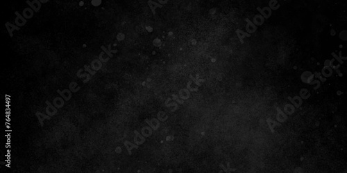 Trendy concrete wall black color for background. Blank wide screen Real chalkboard. Close up retro plain dark black cement and concrete wall background. Abstract design with textured black stone wall 