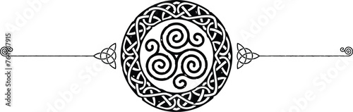 Elegant Celtic Symbols Header - Triquetras, Triskeles