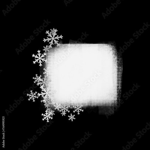 Creative winter, Christmas mask. Basis element for design on black background