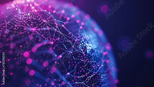 Blue-Purple 6G Starlink Network Communication Technology Creative Conceptual Graphic