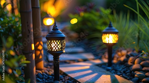 Solar-powered outdoor lighting