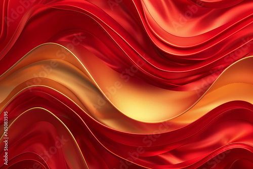 Beautiful abstract orange-red background with lines 