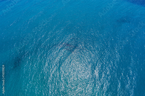 Blue sea surface, top view