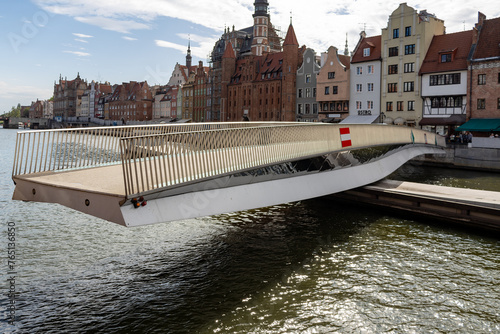Most obrotowy w centrum Gdańska
