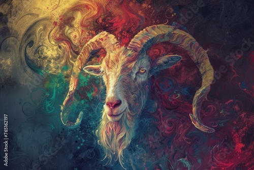 Bathomet goat. Evil satanic demon. Generate Ai