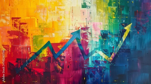 Vibrant oil painting depicting SEO search engine optimization and website traffic growth