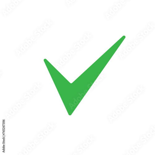 Green check mark vector icon. Green tick icon PNG. OK symbol