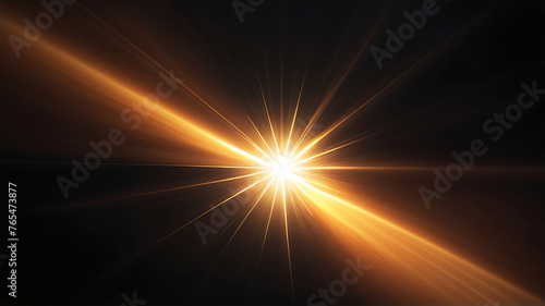 Flare light, effects sunlight, lens flare, light leaks, warm sun rays light effects, overlays or golden flare isolated on black background. effect, sunlight, ray, glow, bright, shine, sun. ai