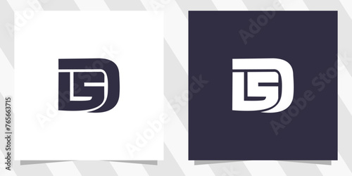 letter ds sd logo design