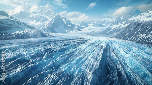 Majestic Glacier in Remote Wilderness Splendor