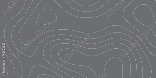 Topography wave background. Abstract topographic curve lines. Topography maps. White line on grey background.