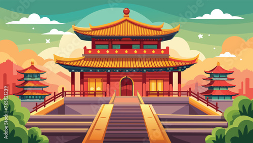 chinese temple vector illustration 3.eps