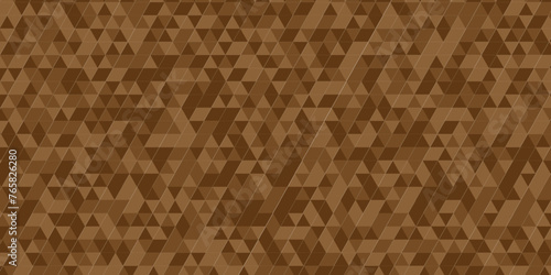Abstract digital grid light pattern Polygon Mosaic triangle Background, business and corporate background. Vector geometric seamless technology brown transparent triangle background.