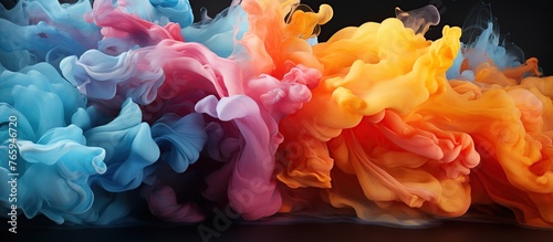 Colorful ink in water. Abstract background.