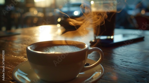 espresso coffee in cafe