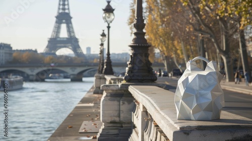 An avant-garde accessory line debut on the Alexandre III Bridge, featuring sculptural jewelry and 