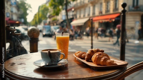 An early morning breakfast at a Paris 