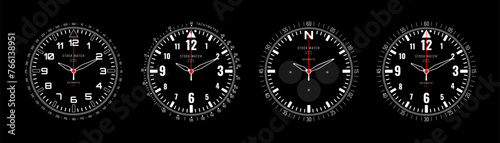 Smartwatch Faces Mechanical Style Set. Technology Electronic Gadgets, Wrist Watch Design. Vector Illustration.