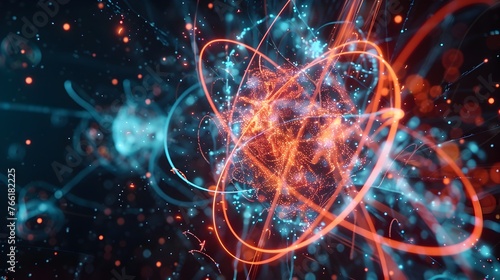 Subatomic Particle Collision in Abstract Digital Visualization of High Energy Physics Experiment