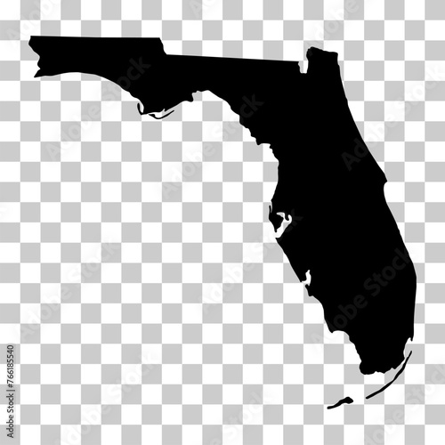 Florida map shape, united states of america. Flat concept icon symbol vector illustration
