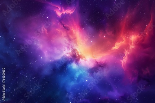Abstract colorful galaxy background.