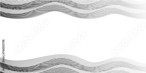 Abstract modern vector wave background. Curved gay or white and black vector illustration. Wavy lines. 