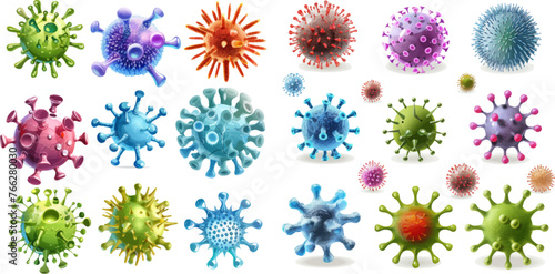 3d microscopic infection cells ebola micro germ influenza flu, human health microbiology science