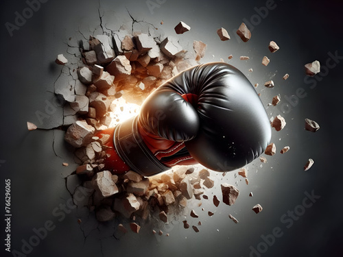  boxing glove fist punch through the wall