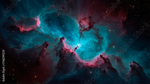 Cosmic Genesis Captivating Universe Creation with Magnificent Colors and Divine Beauty