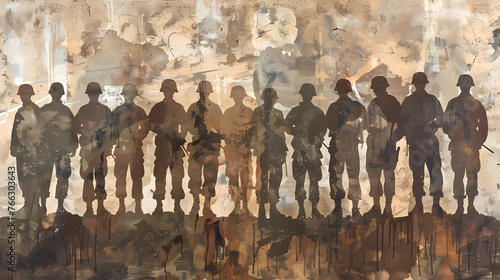 Soldiers' Silhouette Pattern