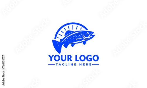 Fish and Fishing Logo Design Vector - Pike Fish Fishing Emblem - Isolated Detailed Pike Vector Logo - Hand-Drawn Fishing Theme