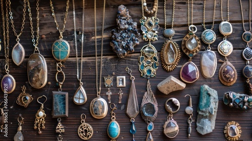 Design a line of bohemian-inspired statement jewelry, featuring oversized, ethically mined 
