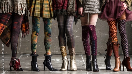 Design a series of statement-making, textured tights and leggings 