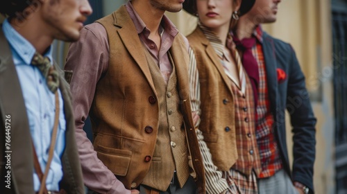 Develop a series of soft, tailored vests that can be layered over shirts or dresses, 