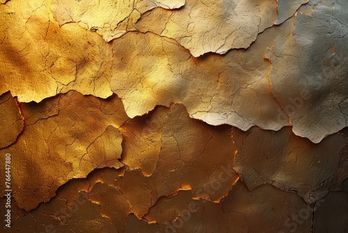 Golden cracked texture