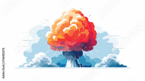 Nuclear bomb military force isolated icon vector illustration