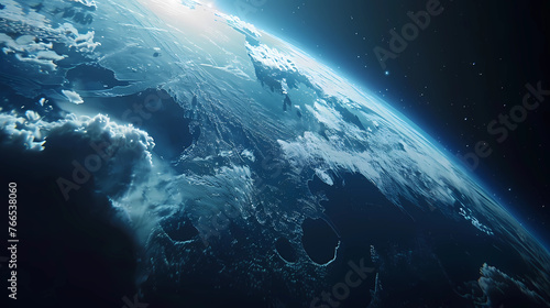 A cinematic shot of the Earth