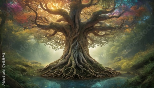 Surreal Tree Of Life Magical Roots Ethereal Bran Upscaled 4