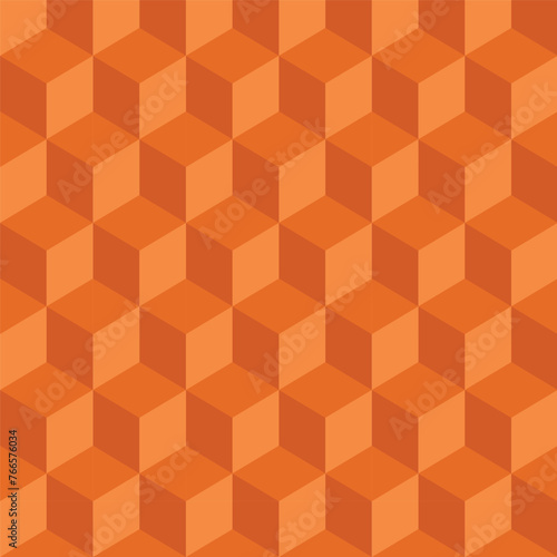 A orange coloured cube background for decorative artwork compositions