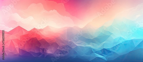 A detailed view of a colorful abstract background resembling a sky with fluffy clouds