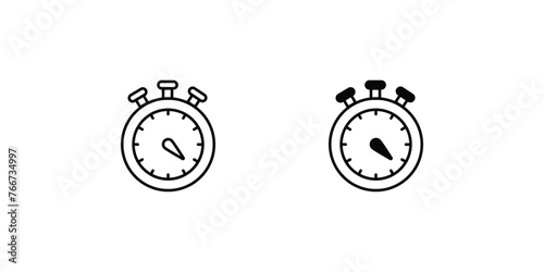 stopwatch icon with white background vector stock illustration
