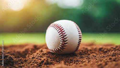 baseball on matchfield dirt, evoking the spirit of competition and passion in baseball
