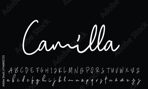 Signature script lettering font