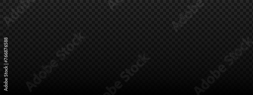 Dark texture imitating transparent PNG background for photo or graphic elements. Checkerboard with black and grey squares. Pixel mosaic wallpaper with fading effect. Vector illustration.