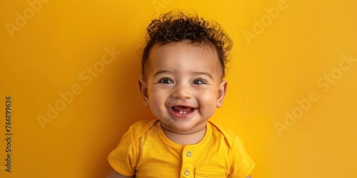 Joyful South American Toddler Smiling Brightly