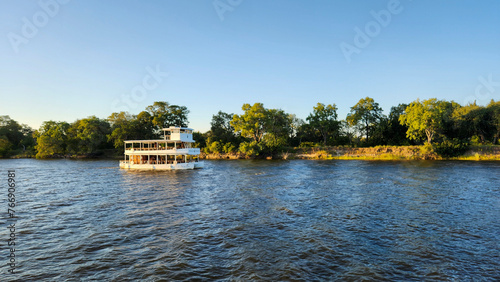 Zambezi River with beautiful scenery at sunset